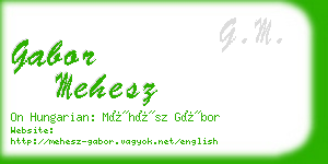 gabor mehesz business card